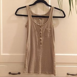 J. Crew Perfect Fit Button Tank with Pocket
